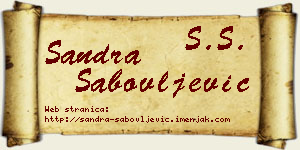 Sandra Sabovljević vizit kartica